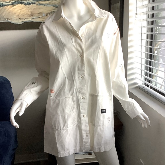 Vans Jackets & Blazers - Vans Micro Ditsy Flora Marshmallow Long Lightweight Jacket/Dress